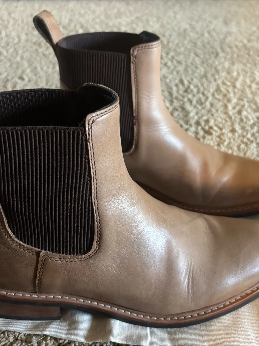 Nisolo Tan Leather Chelsea Ankle Boots